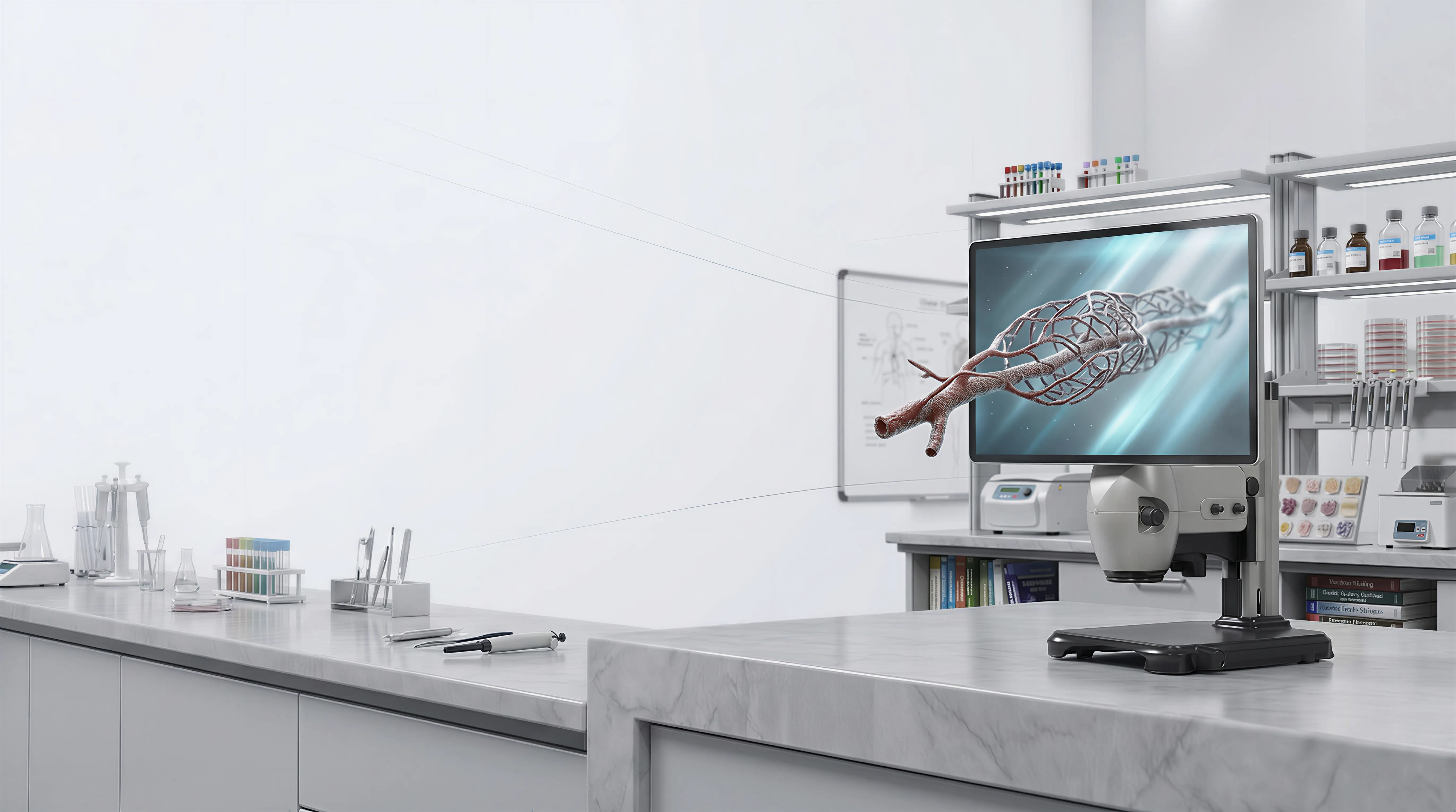 Education workflow with glasses-free 3D microscope teaching display