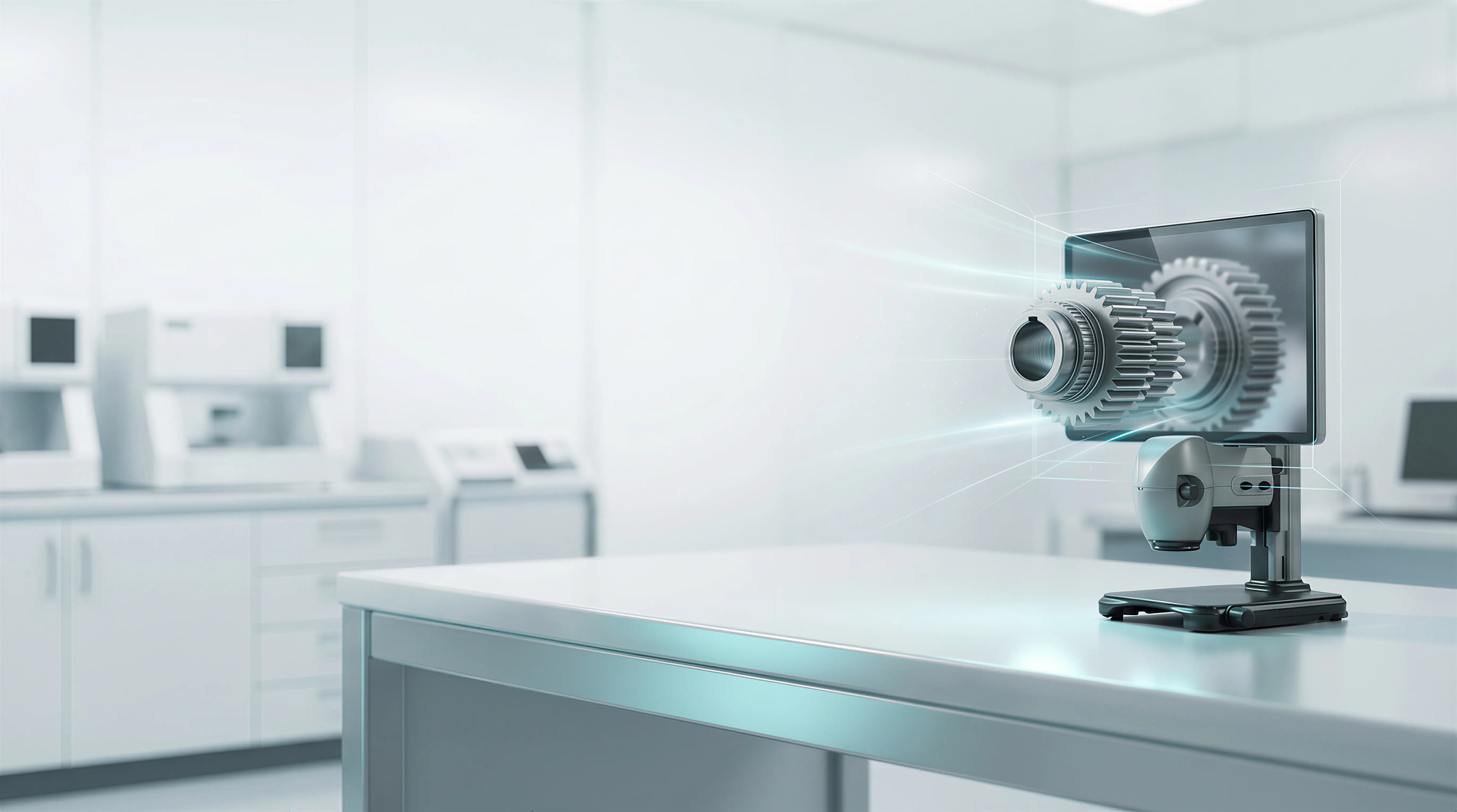 Industrial inspection workflow with naked eye 3D microscope display