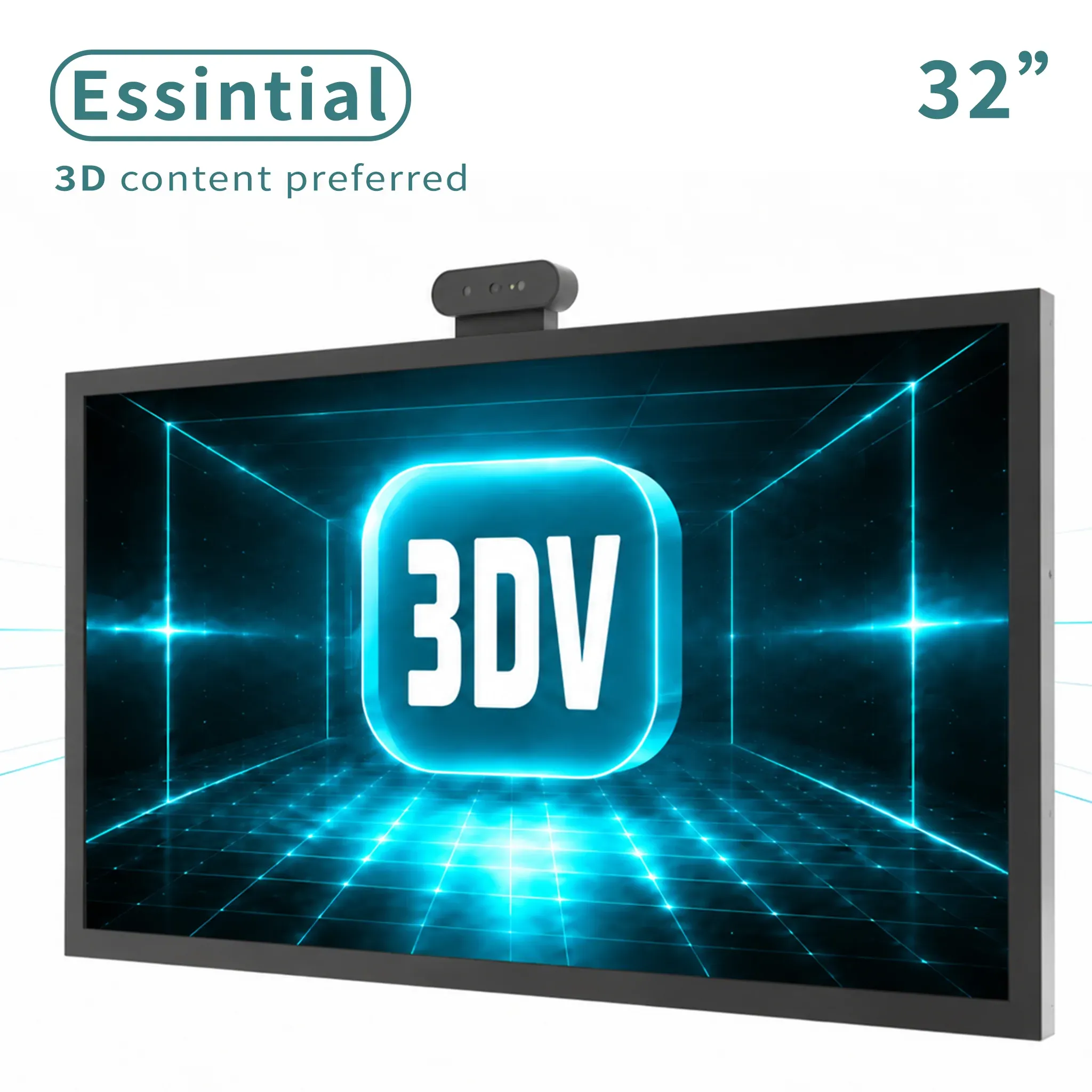 32-inch 3DV Spatial Display product render.