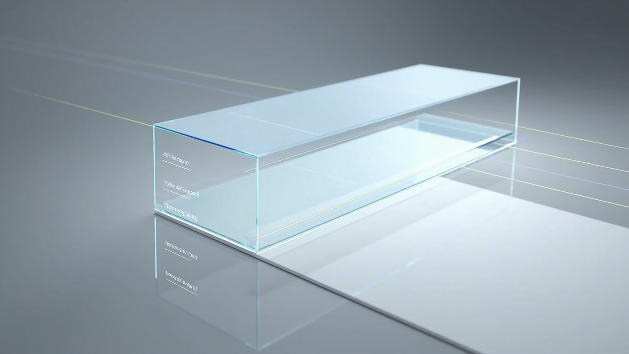 Cross-section diagram of a 3D screen showing the LCD panel, microlens optical layer, and viewer eye-tracking zone.