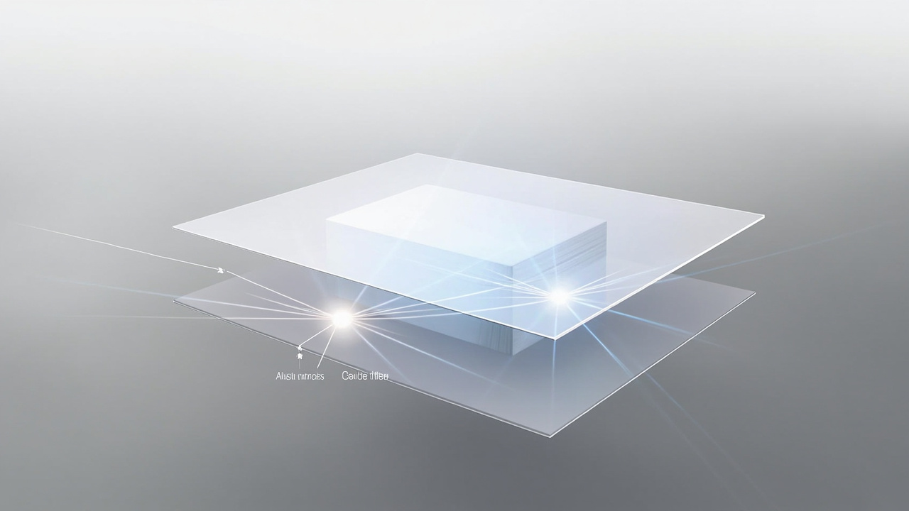 Diagram showing left-eye and right-eye views converging on a perceived depth point on a spatial display